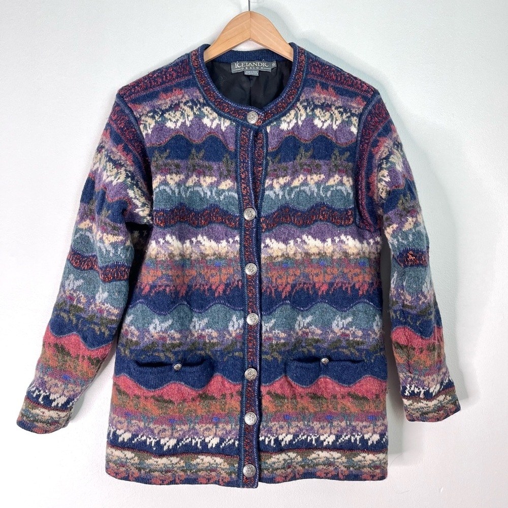 Vintage 90’s Icelandic Designs Multi-Color Wool Sweater
